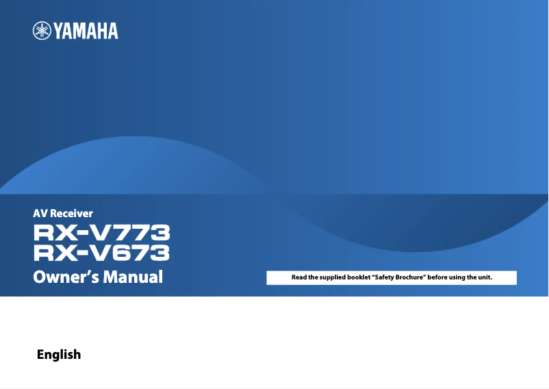 Page 1 de la notice Manuel utilisateur Yamaha RX-V673