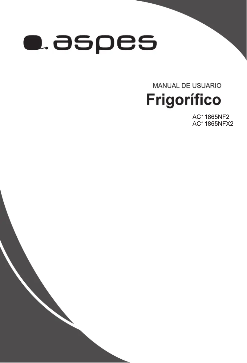 Página 1 del manual Manual de usuario Aspes AC11865NF2