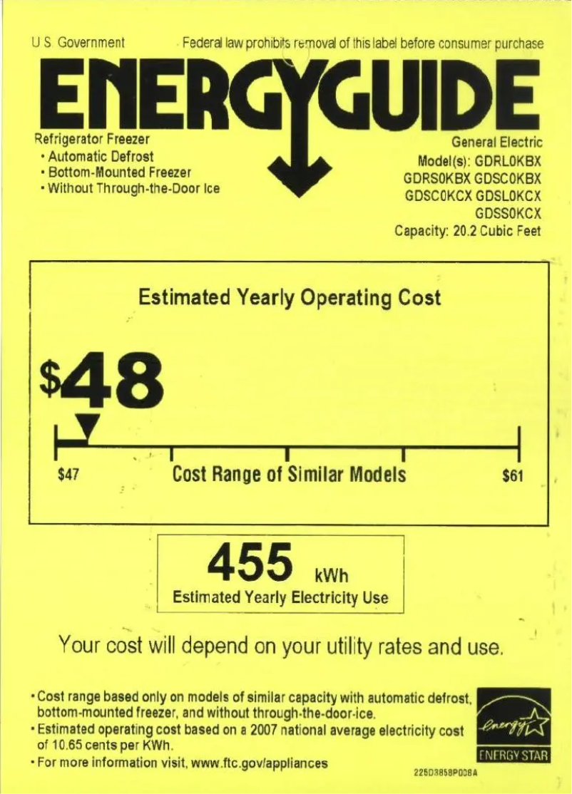Image de la première page du manuel de l'appareil GDSC0KCXWW