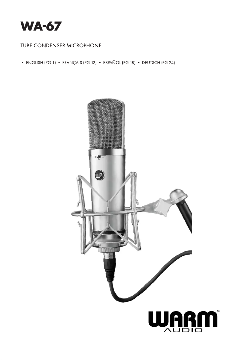 Página 1 del manual Manual de usuario Warm Audio WA-67
