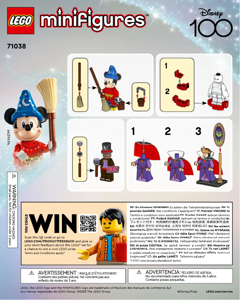 Page n°1 - Manuel utilisateur Lego Minifigures 71038