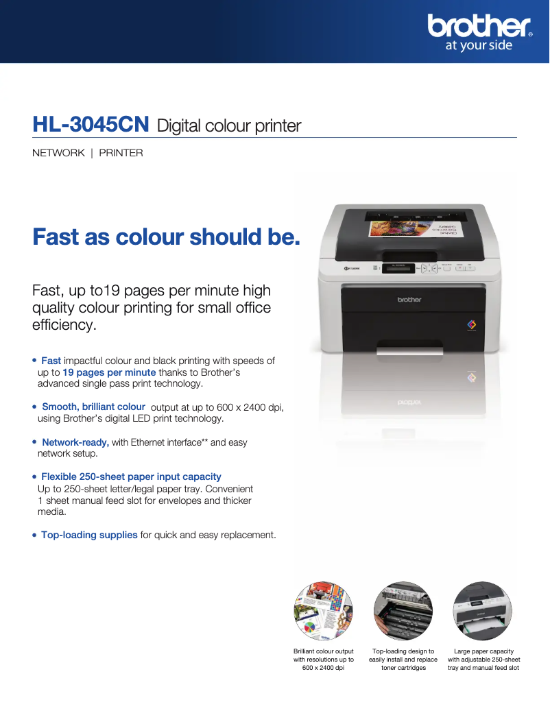 Image de la première page du manuel de l'appareil HL-3045CN