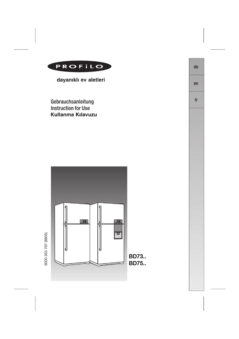 Image de la première page du manuel de l'appareil BD7310ANF