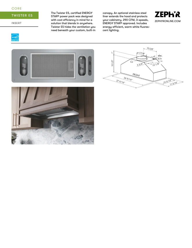 Page n°1 - Fiche technique Zephyr Twister AK8000AS-ES