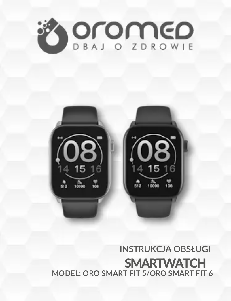 Image de la première page du manuel de l'appareil ORO Smart FIT 6