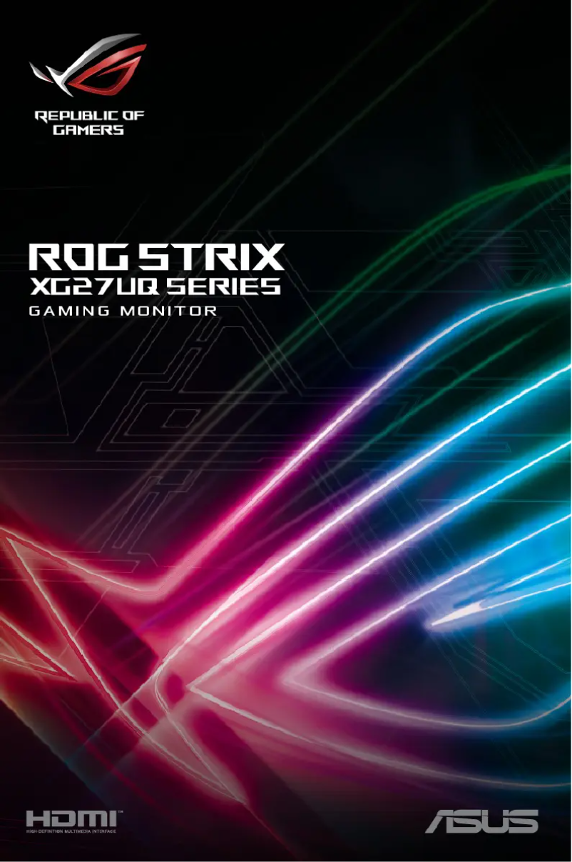 Image de la première page du manuel de l'appareil ROG Strix XG27UQR