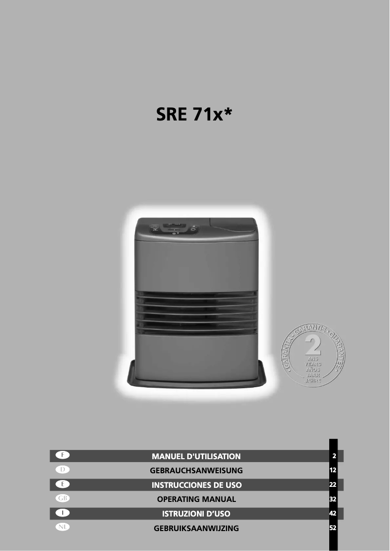 Page n°1 - Manuel utilisateur Tectro SRE713