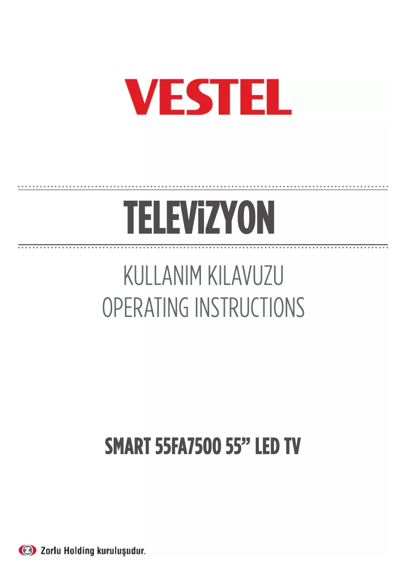 Image de la première page du manuel de l'appareil 55FA7500