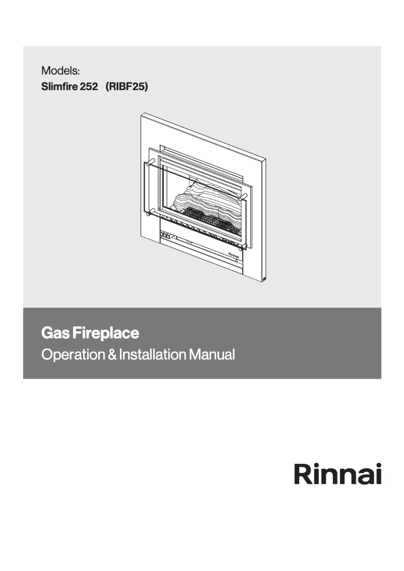 Page 1 de la notice Manuel utilisateur Rinnai Slimfire 252