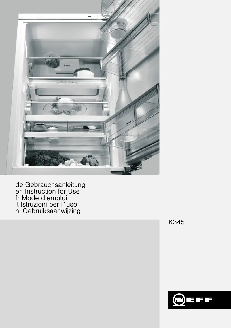 Page 1 de la notice Mode d'emploi Neff K8345X0