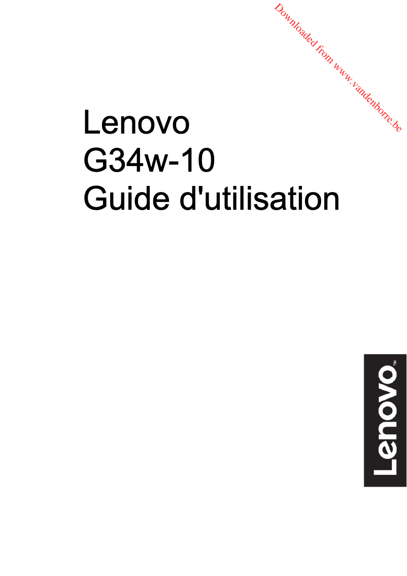 Page 1 of the manual User Manual Lenovo G34w-10