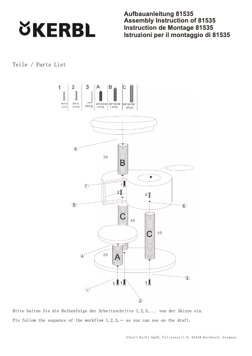 Page 1 de la notice Manuel utilisateur Kerbl Fridolin 81535
