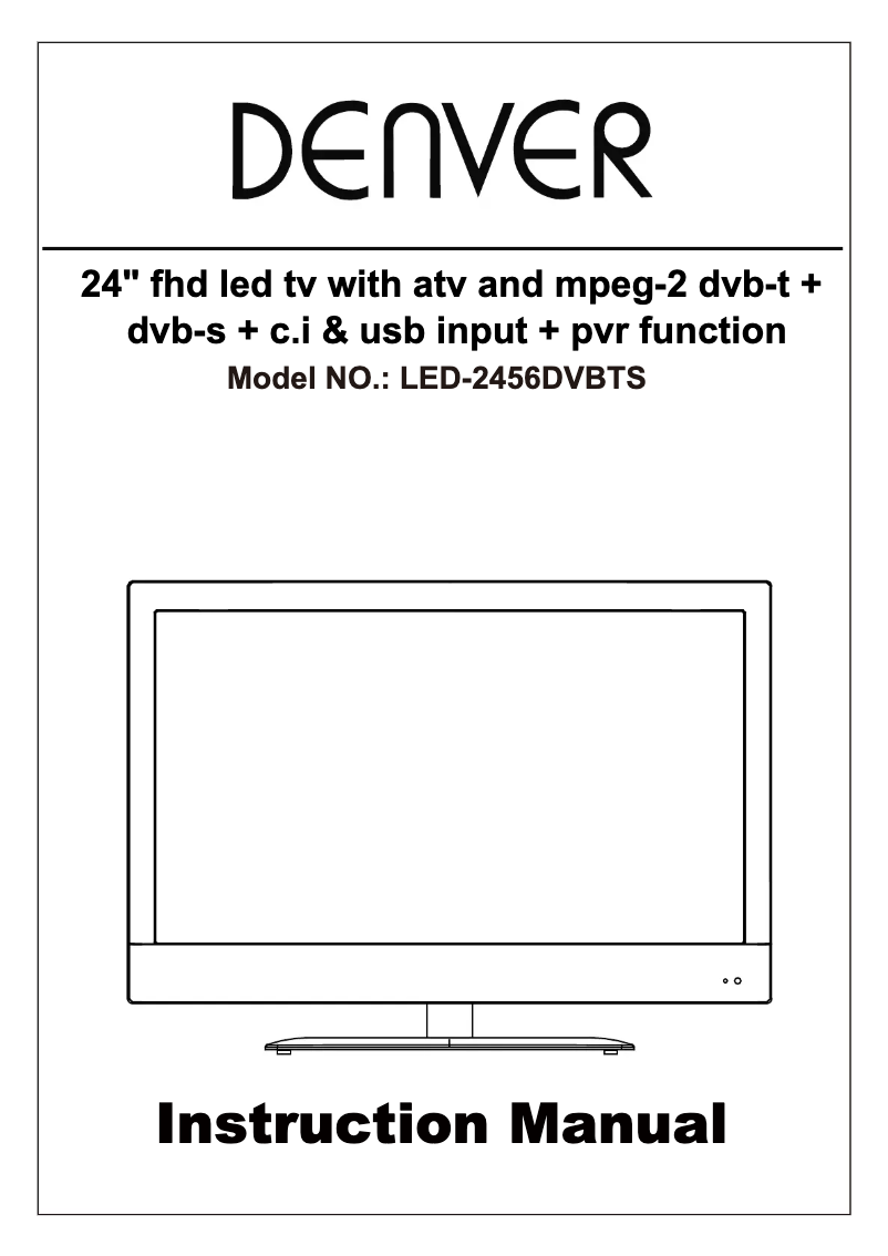 Image de la première page du manuel de l'appareil LED-2456DVBTS