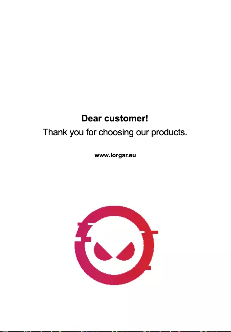 Page n°1 - Manuel utilisateur Lorgar LRG-CMT521