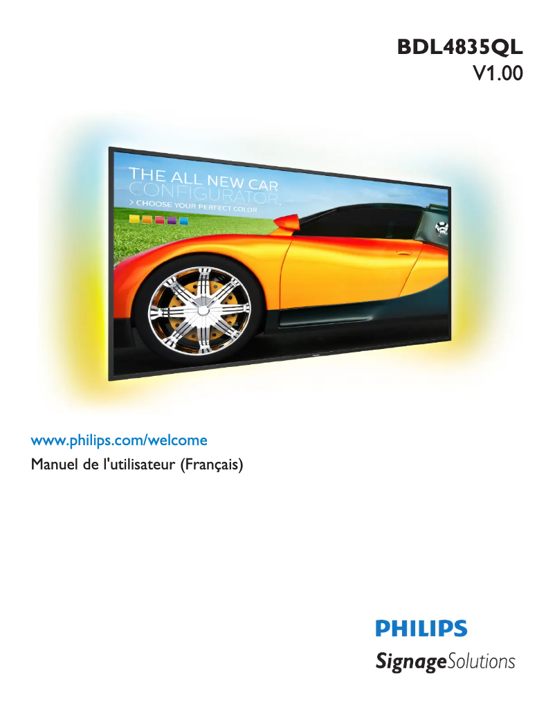 Page 1 of the manual User Manual Philips Signage Solutions BDL4835QL