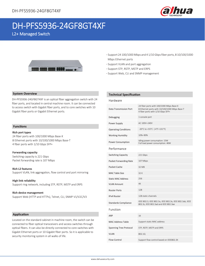 Image de la première page du manuel de l'appareil PFS5936-24GF8GT4XF