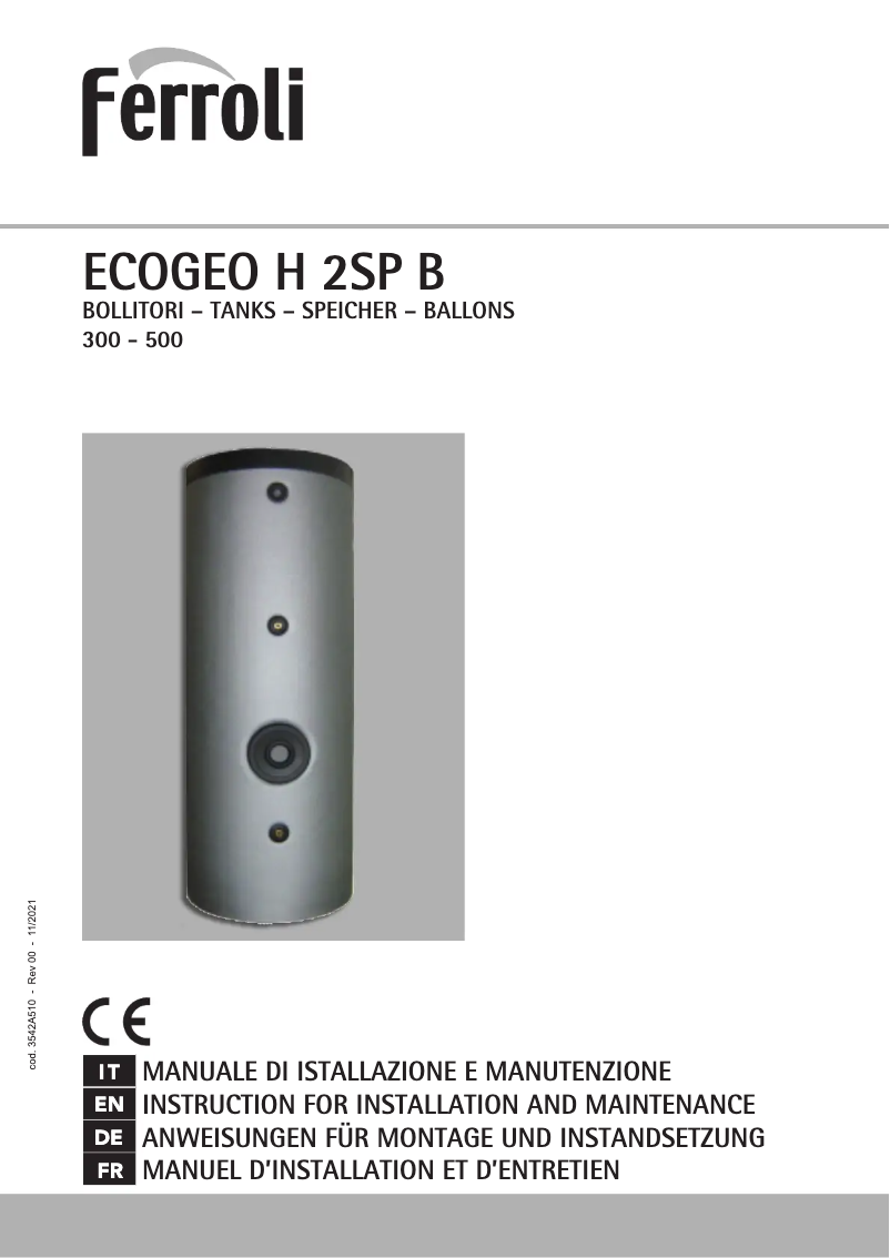 Image de la première page du manuel de l'appareil Ecogeo H-2 SP