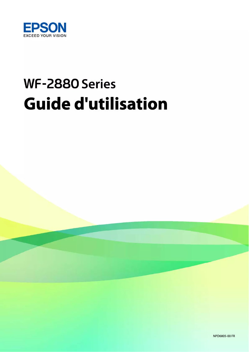 Image de la première page du manuel de l'appareil Workforce WF-2880DWF