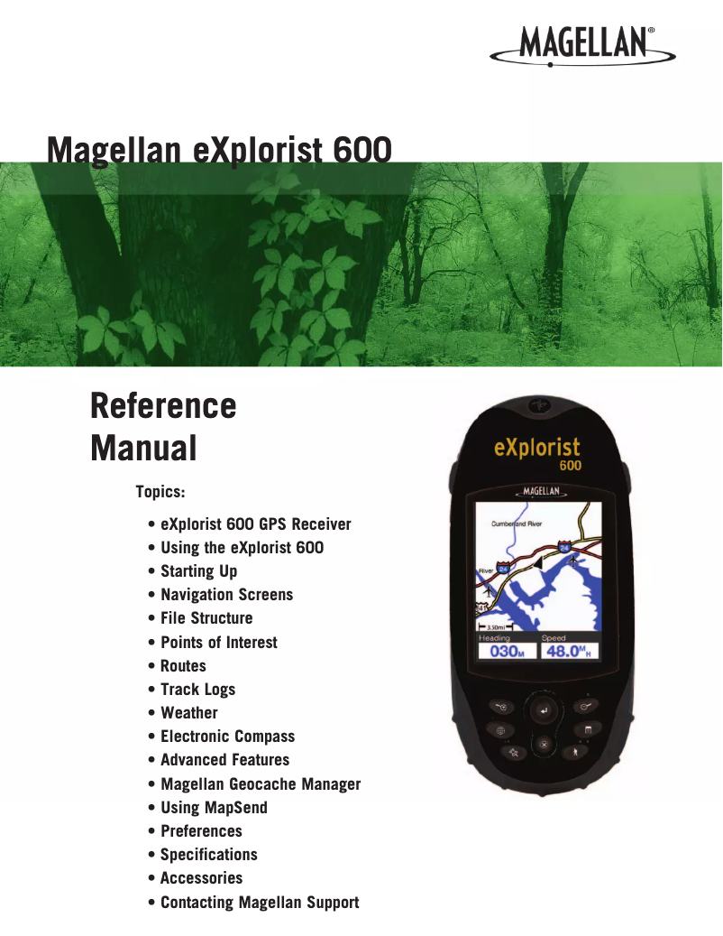 Page n°1 - Manuel utilisateur Magellan Explorist 600