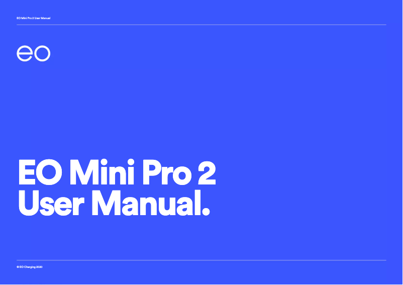 Page n°1 - Manuel utilisateur EO Mini Pro 2