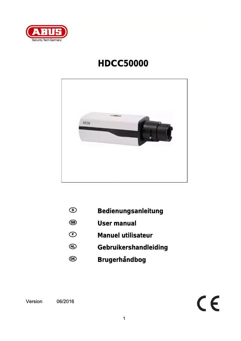 Page 1 de la notice Manuel utilisateur Abus HDCC50000