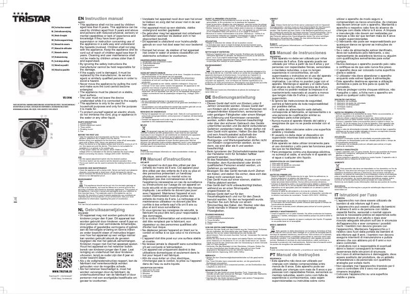 Page 1 de la notice Manuel utilisateur TriStar VE-5996