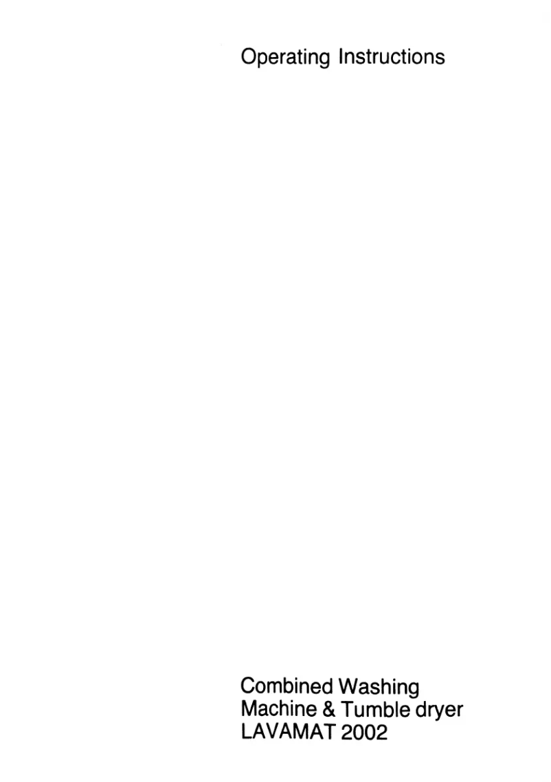 Page n°1 - Manuel utilisateur AEG Lavamat 2002