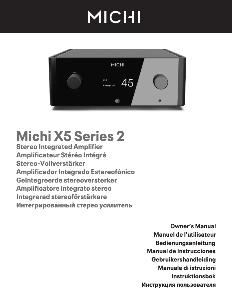 Page n°1 - Manuel utilisateur Rotel Michi P5