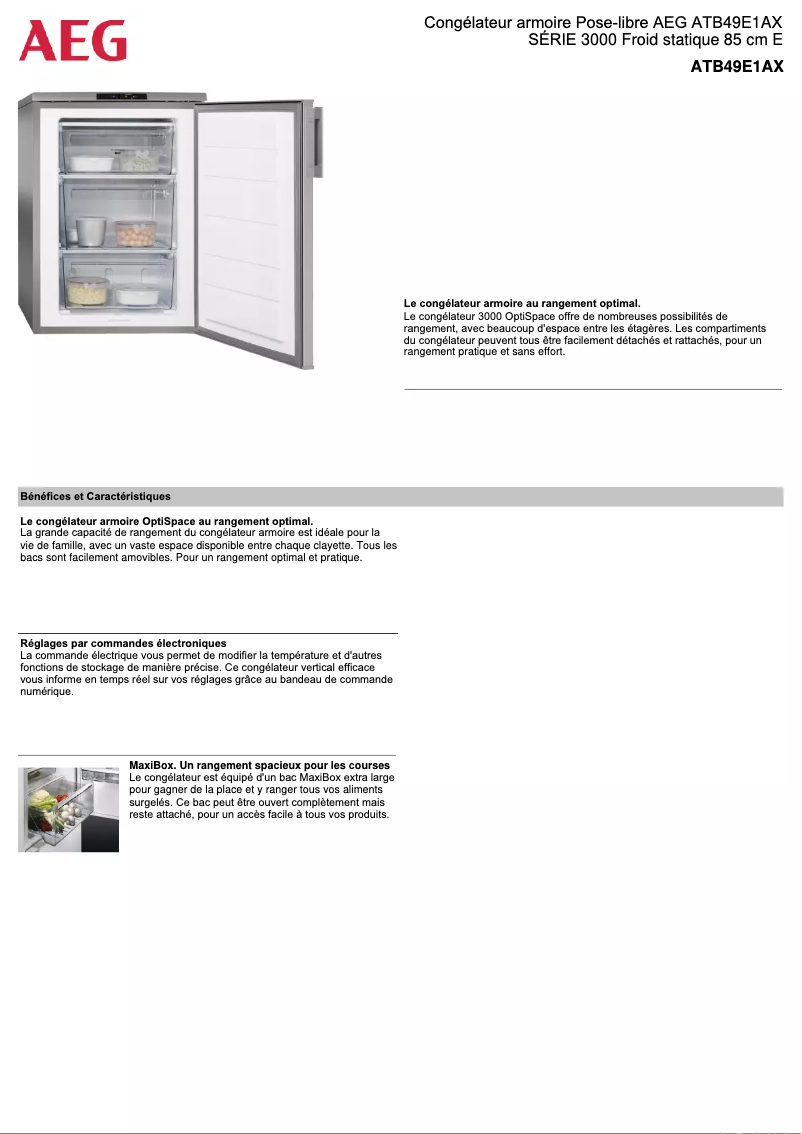 Image de la première page du manuel de l'appareil ATB49E1AX