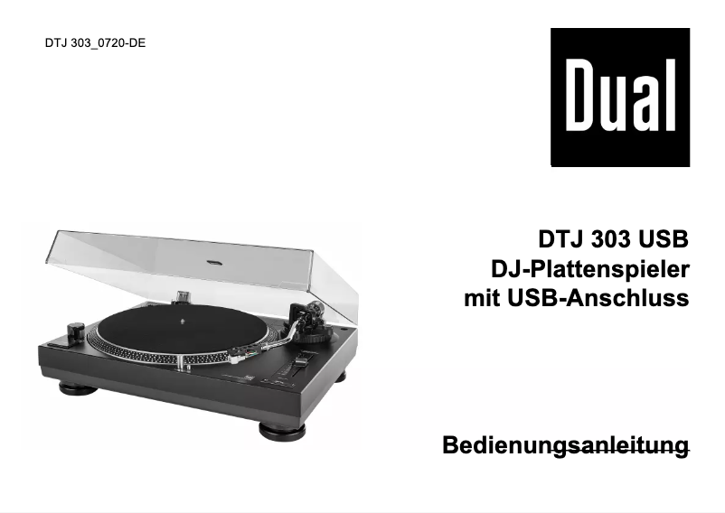 Page n°1 - Manuel utilisateur Dual DTJ 303 USB
