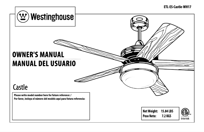 Page 1 de la notice Manuel utilisateur Westinghouse Castle