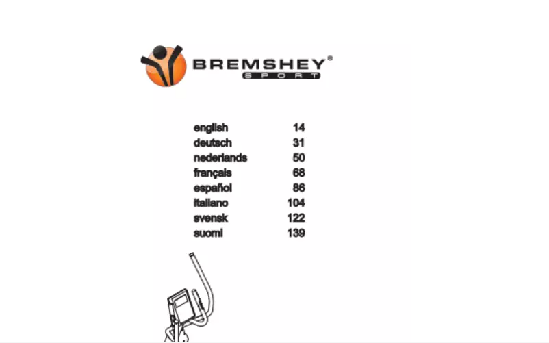 Page 1 de la notice Manuel utilisateur Bremshey CF7