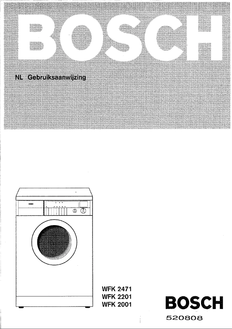 Page n°1 - Manuel utilisateur Bosch WFK2201