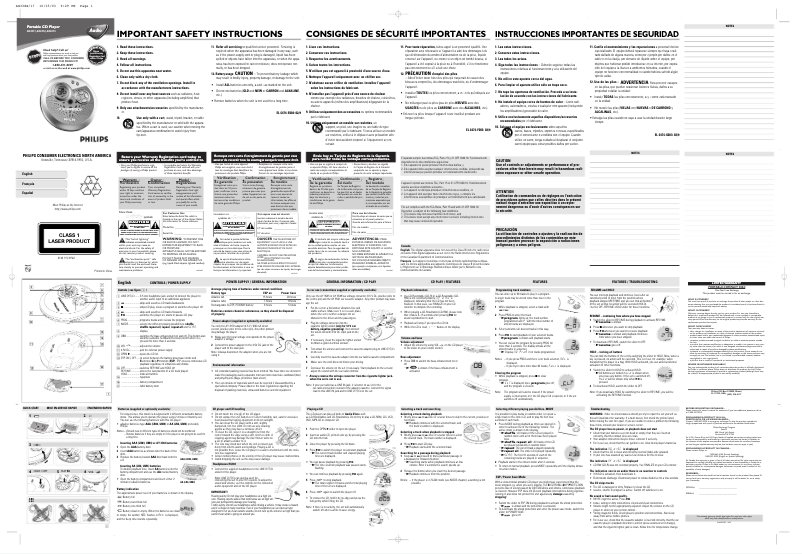 Page n°1 - Manuel utilisateur Philips AX3311