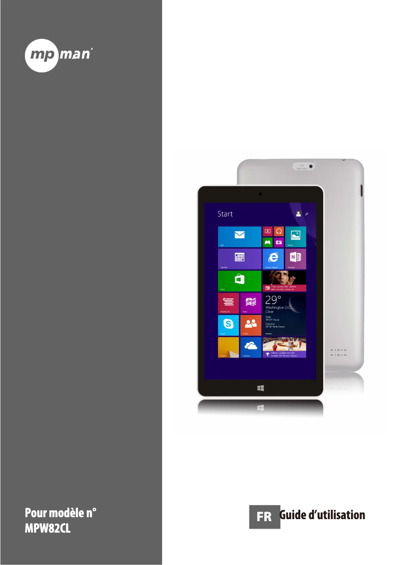 Image de la première page du manuel de l'appareil MPW82CL