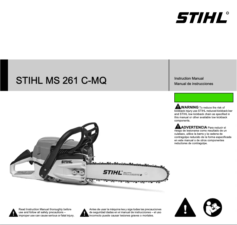 Page 1 of the manual User Manual Stihl MS 261 C-MQ
