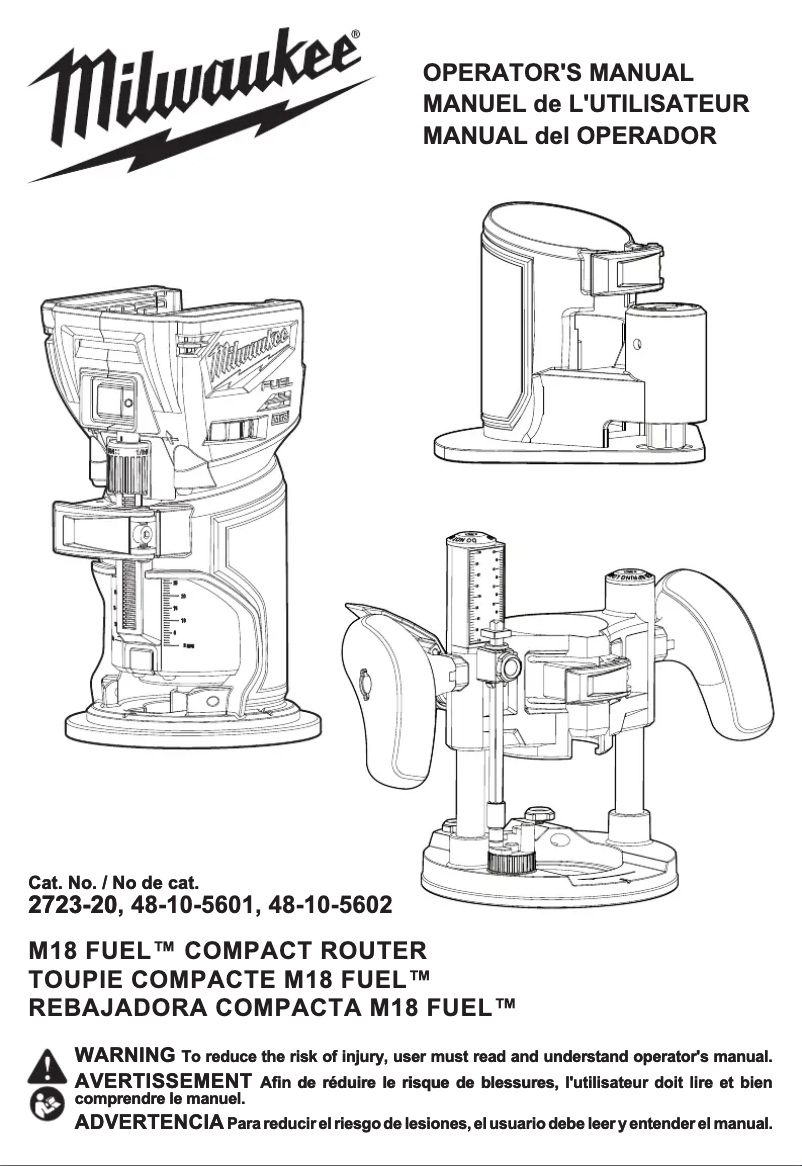 Page 1 de la notice Manuel d'utilisation et d'entretien Milwaukee M18 Fuel 2990-20