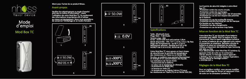 Página 1 del manual Manual de usuario Nhoss Mod Box TC