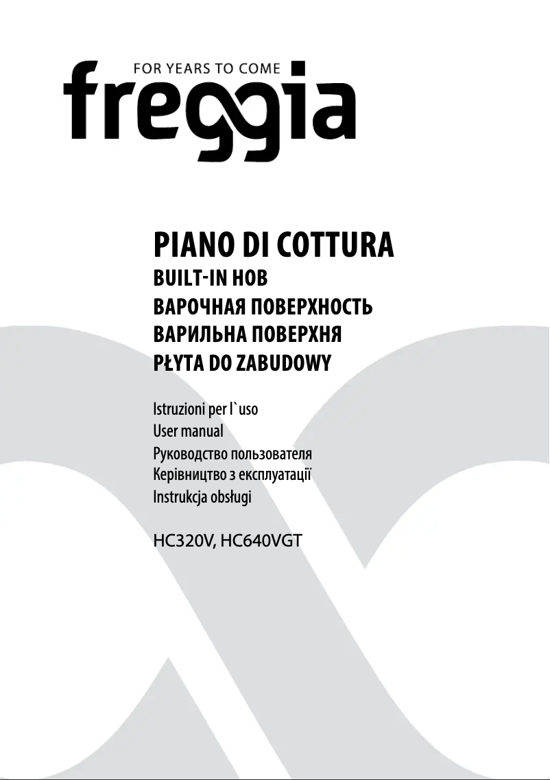 Page n°1 - Manuel utilisateur Freggia HC320V