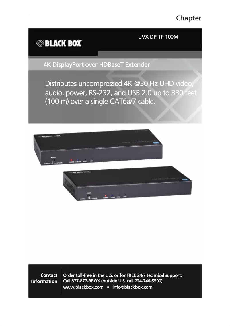 Image de la première page du manuel de l'appareil UVX-DP-TP-100M