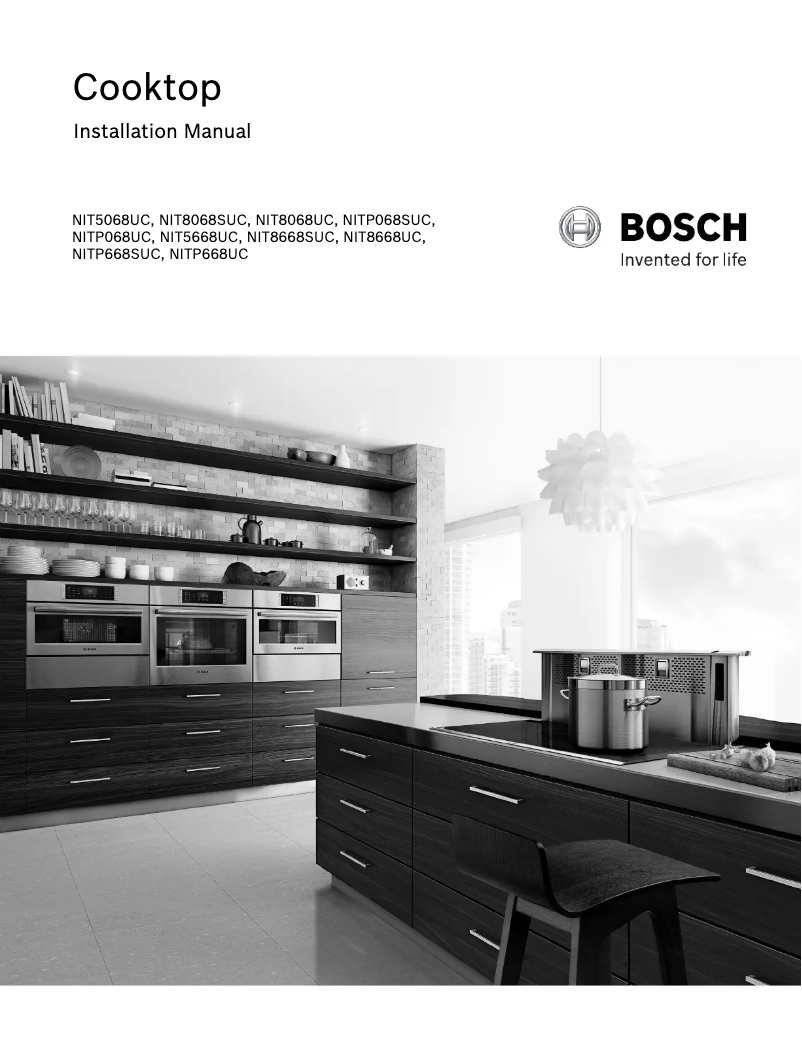 Page 1 de la notice Guide d'installation Bosch NIT5068UC
