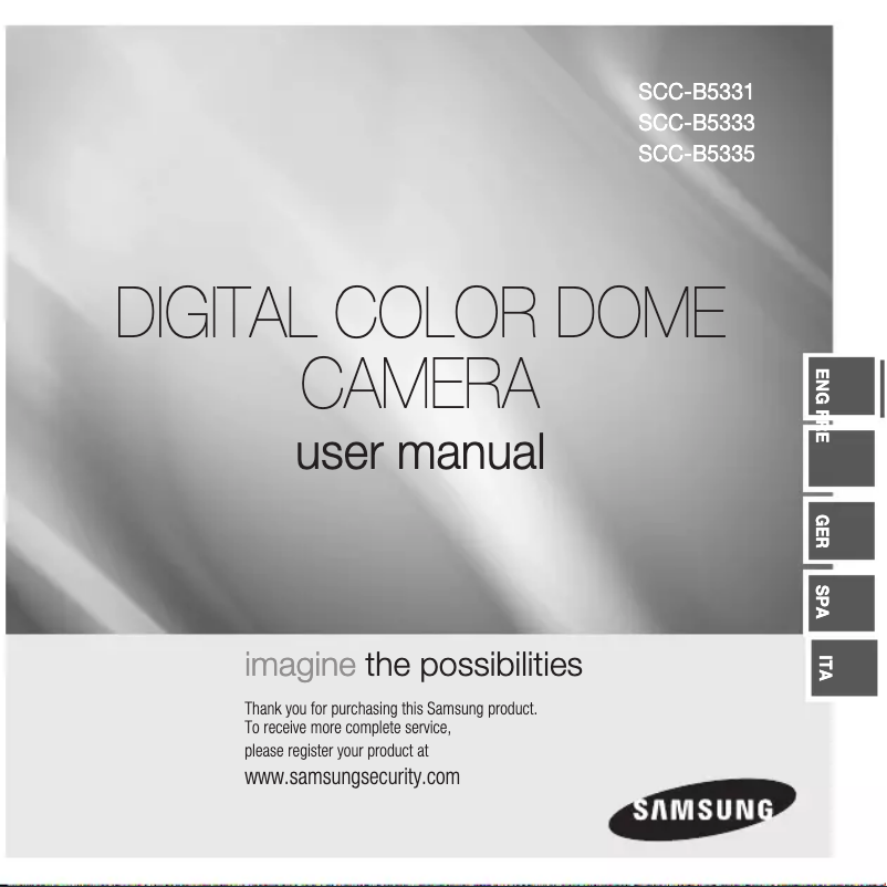 Page 1 de la notice Manuel utilisateur Samsung SCC-B5335