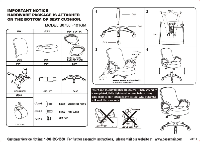 Page 1 de la notice Manuel utilisateur Boss B6756