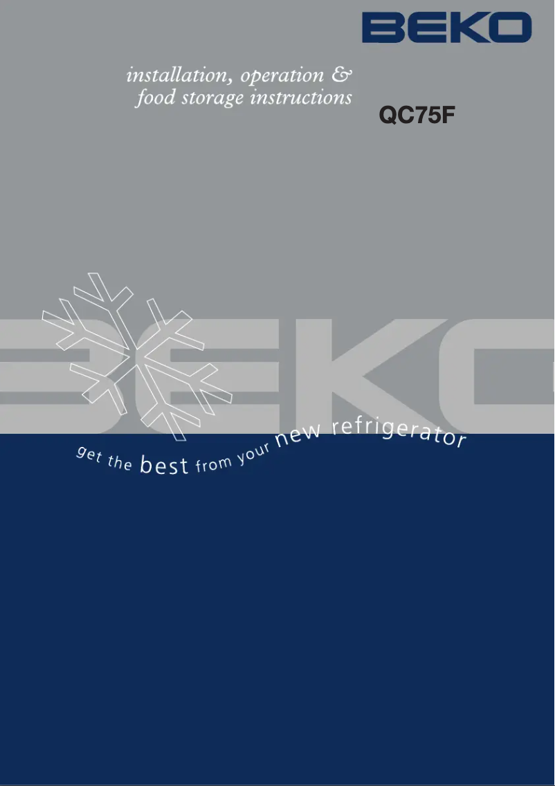 Page 1 de la notice Manuel utilisateur Beko QC75F