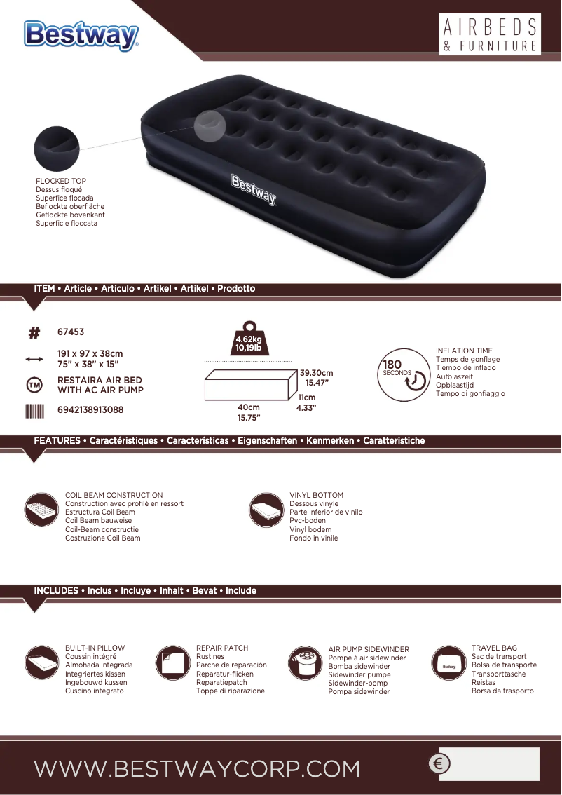 Página 1 del manual Manual de usuario Bestway 67453