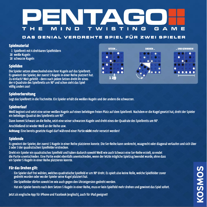 Image de la première page du manuel de l'appareil Pentago