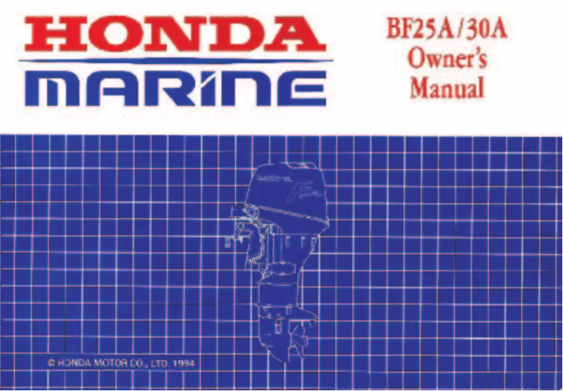 Page 1 de la notice Manuel utilisateur Honda BF30A (1995)