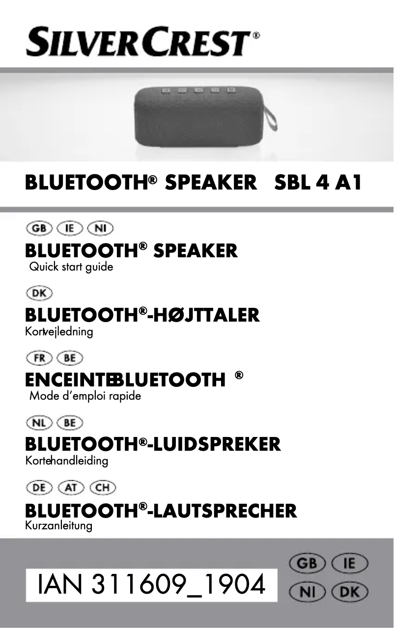 Page 1 de la notice Manuel utilisateur SilverCrest SBL 4 A1