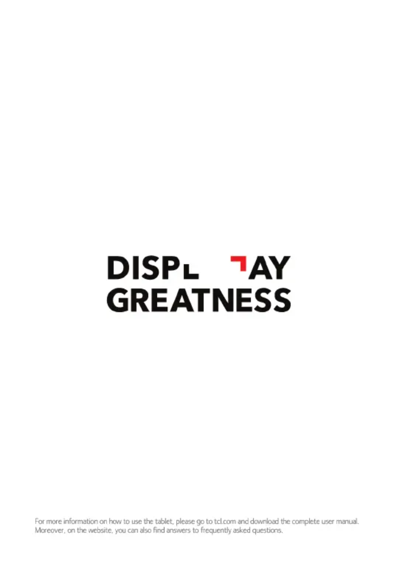 Page 1 de la notice Manuel utilisateur TCL TAB 10s