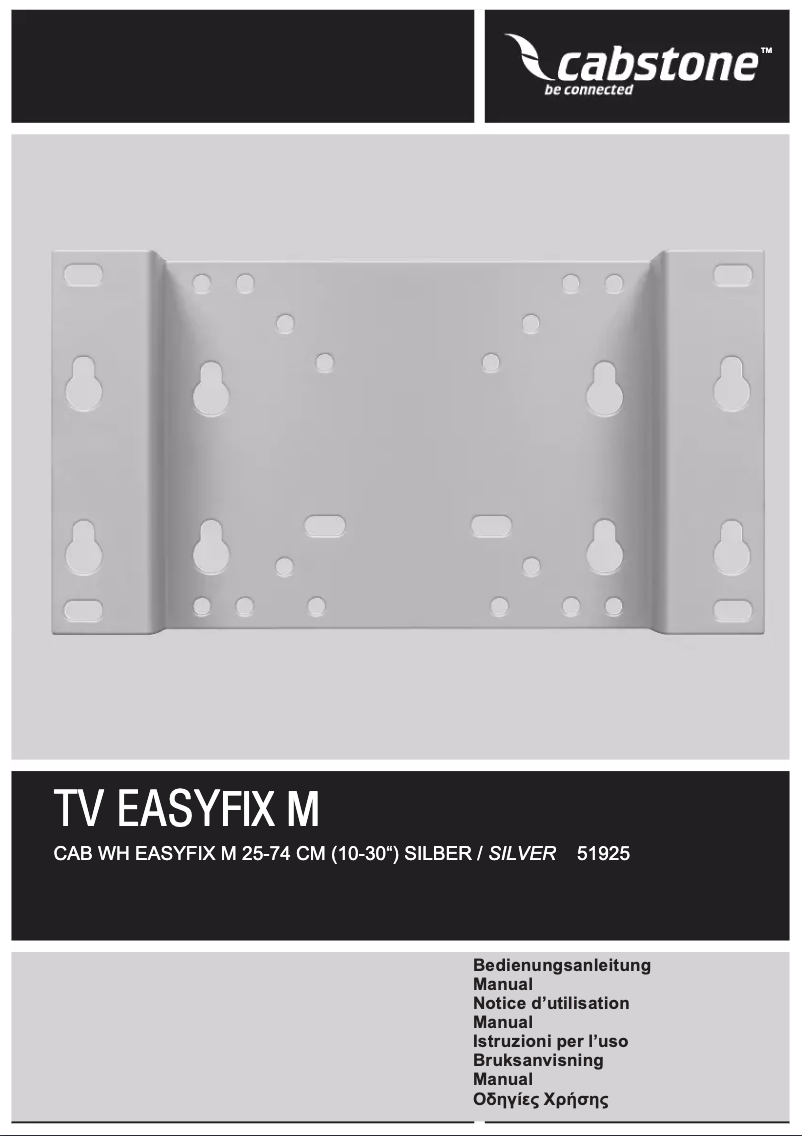 Page n°1 - Manuel utilisateur Cabstone TV EasyFix M